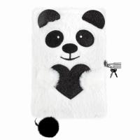 Opakowanie Pamiętnik pluszowy z kłódką Panda DERFORM