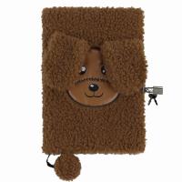 Opakowanie Pamiętnik pluszowy z kłódką Pies DERFORM