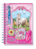 Opakowanie Pamiętnik z długopisem i akcesoriami Jednorożce