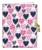 Opakowanie Pamiętnik z kłódką 13x18 Serca 60K gładki