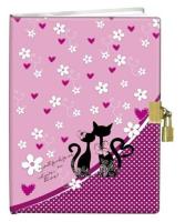 Opakowanie Pamiętnik z kłódką 13x18 Zakochane kotki 60K