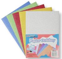Opakowanie Papier ozdobny A4 brokatowy 5 kolorów