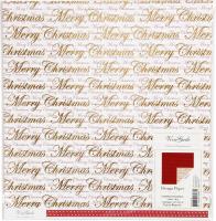 Opakowanie Papier ozdobny Merry Christmas scrapbooking 30,5x30,5cm 180g. 3 arkusze edycja limitowana