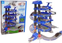 Parking policyjny czteropoziomowy 1:64. Wydawca: Leantoys. SmakLiter.pl Opakowanie Parking policyjny czteropoziomowy 1:64