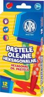 Opakowanie Pastele olejne heksagonalne 12 kolorów ASTRA