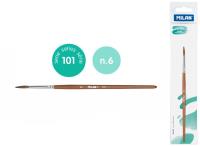 Opakowanie Pędzel okrągły z włosia koziego seria 101 nr 6 Milan 1 szt. na blistrze