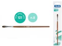 Opakowanie Pędzel płaski z włosia koziego seria 121 nr 8 Milan 1 szt. na blistrze