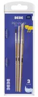 Pędzelki drewniane 3szt BB Kids. Wydawca: INTERDRUK. SmakLiter.pl Opakowanie Pędzelki drewniane 3szt BB Kids