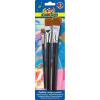 Pędzle artystyczne płaskie 3szt. Wydawca: Titanum. SmakLiter.pl Opakowanie Pędzle artystyczne płaskie 3szt