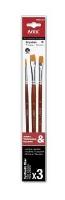 Pędzle syntetyczne 3szt. Wydawca: MP Main Paper. SmakLiter.pl Opakowanie Pędzle syntetyczne 3szt