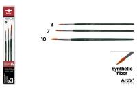 Pędzle syntetyczne 3szt. Wydawca: MP Main Paper. SmakLiter.pl Opakowanie Pędzle syntetyczne 3szt