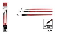 Pędzle syntetyczne 3szt. Wydawca: Artix. SmakLiter.pl Opakowanie Pędzle syntetyczne 3szt