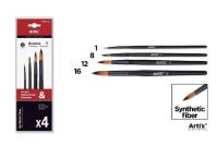 Pędzle syntetyczne 4szt. Wydawca: Artix. SmakLiter.pl Opakowanie Pędzle syntetyczne 4szt