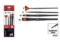 Pędzle syntetyczne 4szt. Wydawca: Artix. SmakLiter.pl Opakowanie Pędzle syntetyczne 4szt