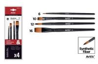 Pędzle syntetyczne 4szt. Wydawca: Artix. SmakLiter.pl Opakowanie Pędzle syntetyczne 4szt