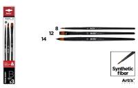Pędzle syntetyczne zestaw M 3szt.. Wydawca: Artix. SmakLiter.pl Opakowanie Pędzle syntetyczne zestaw M 3szt.