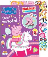 Okładka książki Peppa Pig. Naklejki na numerki. Dzień na wesoło