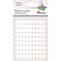 Opakowanie Perełki samoprzylepne 5mm 100szt białe bladoróżowe