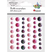 Opakowanie Perełki samoprzylepne różowe 42szt
