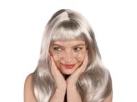 Opakowanie Peruka długie włosy srebrna