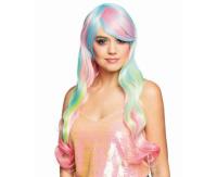 Opakowanie Peruka heaven falowane tęczowe włosy