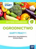 Pewny start. Aktywni zawodowo. Ogrodnictwo KP1. Autor: Joanna Hryń, Anna Minkiewicz, Krystyna Rapiej. SmakLiter.pl Okładka książki Pewny start. Aktywni zawodowo. Ogrodnictwo KP1
