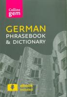 Opakowanie Phrasebook & Dictionary German