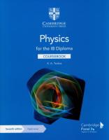 Okładka książki Physics for the IB Diploma Coursebook
