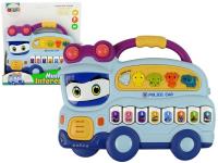 Opakowanie Pianinko zwierzątka + dzźwięki pojazdów niebieskie