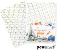 Opakowanie Pianka A4 z gwiazdkami brokatowymi biała 5szt