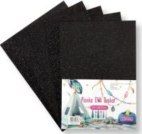 Opakowanie Pianka brokatowa czarna 21x29,7cm 5szt