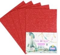 Opakowanie Pianka brokatowa czerwona 21x29,7cm 5szt