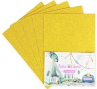 Opakowanie Pianka brokatowa złota 21x29,7cm 5szt