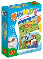 Piaskowe malowanki Sandy tygrys, t-rex. Wydawca: ALEXANDER GRY. SmakLiter.pl Opakowanie Piaskowe malowanki Sandy tygrys, t-rex