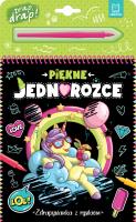 Piękne jednorożce. Zdrapywanka z rysikiem. Autor: Kaczyńska Agata. SmakLiter.pl Okładka książki Piękne jednorożce. Zdrapywanka z rysikiem