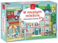 Pierwsze puzzle W naszym mieście. Wydawca: Kangur. SmakLiter.pl Opakowanie Pierwsze puzzle W naszym mieście