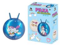 Opakowanie Piłka do skakania 45cm z rogami Jednorożec mix