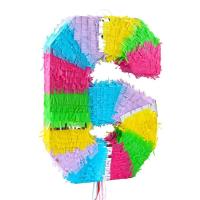 Piniata cyfra 6 pastelowa 50x35x7.5cm. Wydawca: GODAN. SmakLiter.pl Opakowanie Piniata cyfra 6 pastelowa 50x35x7.5cm