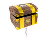 Piniata Skrzynia Skarbów 30x25x34cm. Wydawca: GODAN. SmakLiter.pl Opakowanie Piniata Skrzynia Skarbów 30x25x34cm