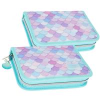 Opakowanie Piórnik 1 zamek 2 klapki z wyposażeniem Syrenka