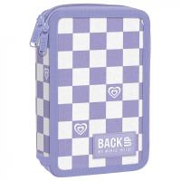 Opakowanie Piórnik 2-komorowy z wyposażeniem Backup Szachownica fiolet PB6DW29