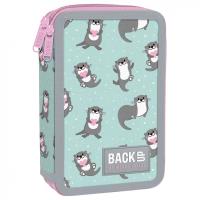 Opakowanie Piórnik 2-komorowy z wyposażeniem Backup zakochane wydry PB6DW12