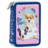 Piórnik 2-komorowy z wyposażeniem Cleo i Frank 34 - Pies. Wydawca: Derform. SmakLiter.pl Opakowanie Piórnik 2-komorowy z wyposażeniem Cleo i Frank 34 - Pies