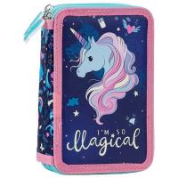 Piórnik 2-komorowy z wyposażeniem Jednorożec 13. Wydawca: Derform. SmakLiter.pl Opakowanie Piórnik 2-komorowy z wyposażeniem Jednorożec 13