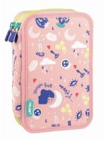 Piórnik 2 poz. z wyprawką Magic różowy MILAN. Wydawca: MILAN. SmakLiter.pl Opakowanie Piórnik 2 poz. z wyprawką Magic różowy MILAN