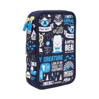 Opakowanie Piórnik 2-poziomowy z wyposażeniem Milan THE YETI 2 granatowy