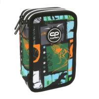Piórnik 3-komorowy z wyposażeniem Coolpack Jumper 3 JURASSIC. Wydawca: Patio. SmakLiter.pl Opakowanie Piórnik 3-komorowy z wyposażeniem Coolpack Jumper 3 JURASSIC