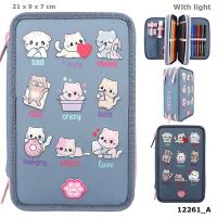 Opakowanie Piórnik 3-komorowy z wyposażeniem Kotki TOP Model LED 12261A