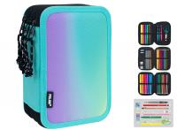 Opakowanie Piórnik 3 poz. z wyposażeniem Sunset zielony MILAN