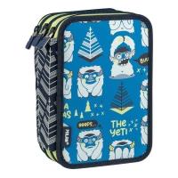 Piórnik 3 poz. z wyprawką Yeti niebieski MILAN. Wydawca: MILAN. SmakLiter.pl Opakowanie Piórnik 3 poz. z wyprawką Yeti niebieski MILAN